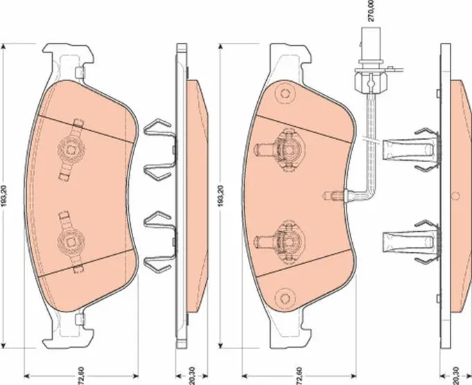 Brake Pad Set, Disc Brake GDB1811 - TRW