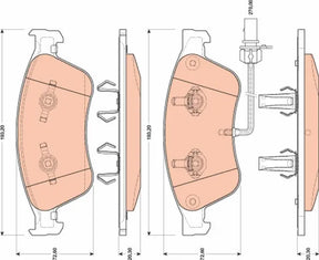 Brake Pad Set, Disc Brake GDB1811 - TRW