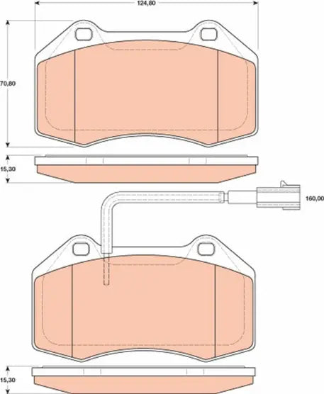 Brake Pad Set, Disc Brake GDB1812 - TRW
