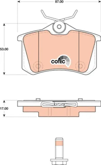 Brake Pad Set, Disc Brake GDB1813 - TRW