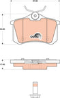 Brake Pad Set, Disc Brake GDB1813 - TRW