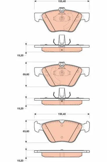 Brake Pad Set, Disc Brake GDB1815 - TRW