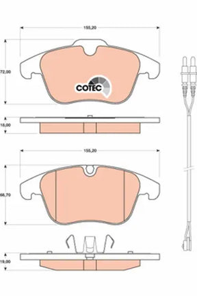 Brake Pad Set, Disc Brake GDB1818 - TRW