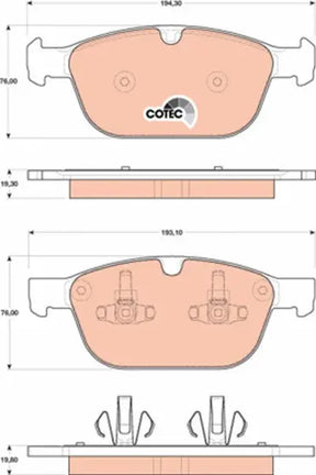 Brake Pad Set, Disc Brake GDB1821 - TRW