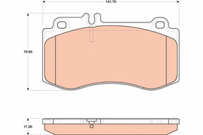 Brake Pad Set, Disc Brake GDB1822 - TRW