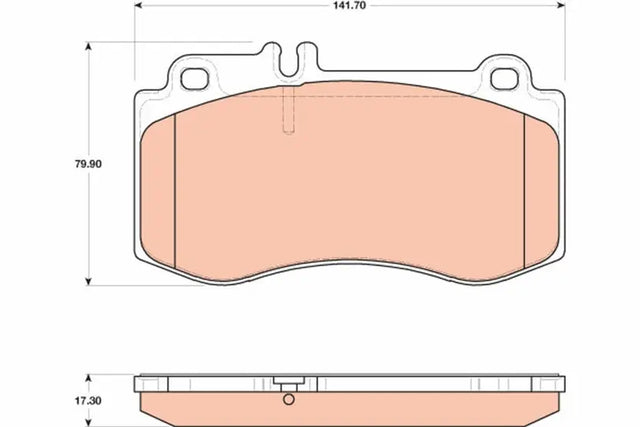 Brake Pad Set, Disc Brake GDB1822 - TRW