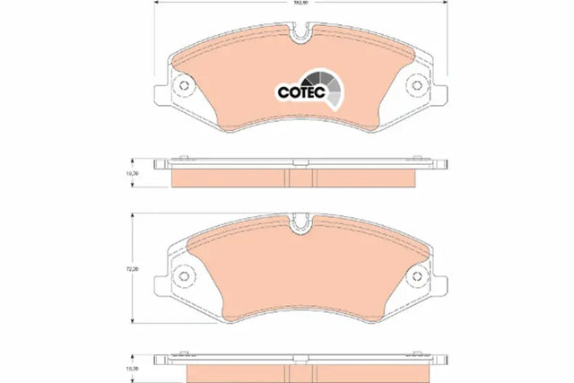 Brake Pad Set, Disc Brake GDB1825 - TRW