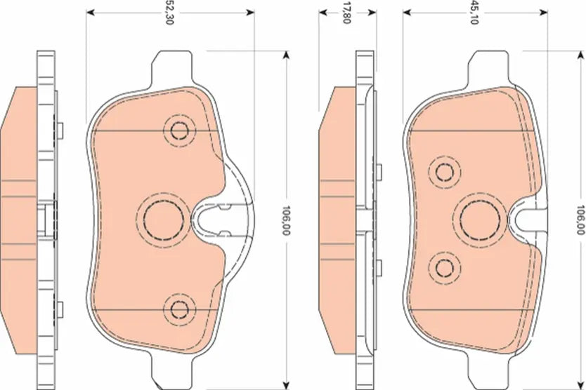 Brake Pad Set, Disc Brake GDB1827 - TRW