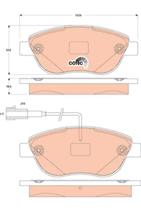 Brake Pad Set, Disc Brake GDB1829 - TRW