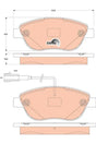 Brake Pad Set, Disc Brake GDB1829 - TRW