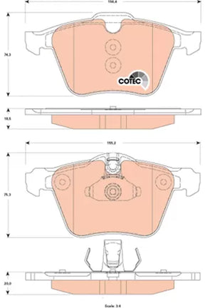 Brake Pad Set, Disc Brake GDB1835 - TRW