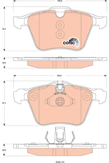 Brake Pad Set, Disc Brake GDB1835 - TRW
