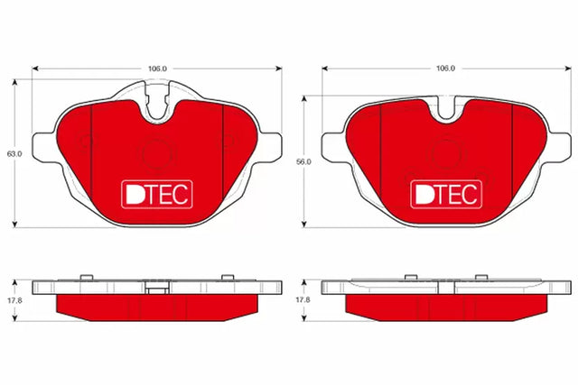 Brake Pad Set, Disc Brake GDB1840DTE - TRW