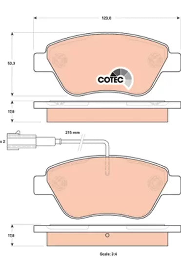 Brake Pad Set, Disc Brake GDB1842 - TRW