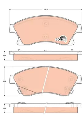 Brake Pad Set, Disc Brake GDB1843 - TRW