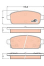 Brake Pad Set, Disc Brake GDB184 - TRW
