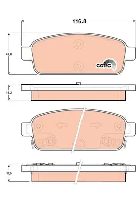 Brake Pad Set, Disc Brake GDB1844 - TRW