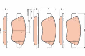 Brake Pad Set, Disc Brake GDB185 - TRW