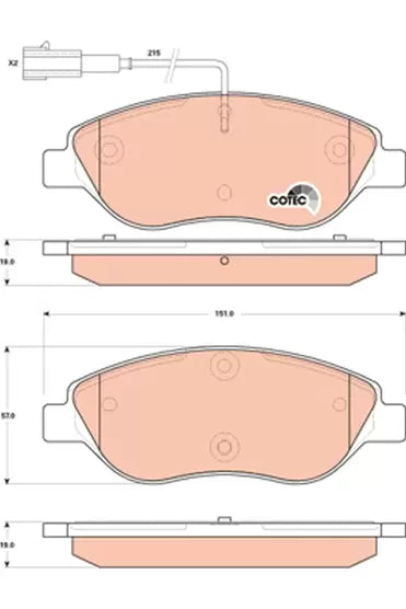 Brake Pad Set, Disc Brake GDB1855 - TRW