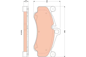 Brake Pad Set, Disc Brake GDB186 - TRW