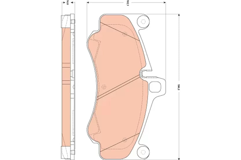 Brake Pad Set, Disc Brake GDB1863 - TRW