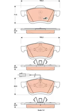 Brake Pad Set, Disc Brake GDB1864 - TRW