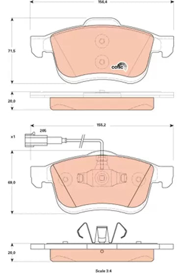Brake Pad Set, Disc Brake GDB1865 - TRW