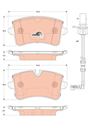 Brake Pad Set, Disc Brake GDB1867 - TRW