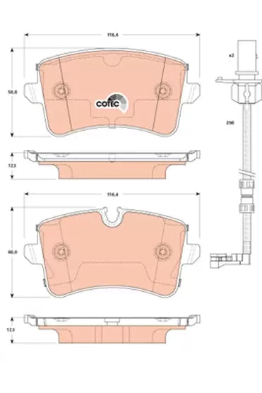 Brake Pad Set, Disc Brake GDB1867 - TRW