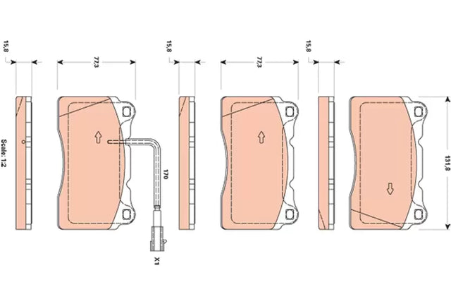 Brake Pad Set, Disc Brake GDB1871 - TRW