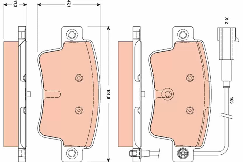 Brake Pad Set, Disc Brake GDB1872 - TRW