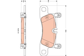 Brake Pad Set, Disc Brake GDB1876 - TRW