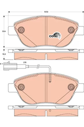 Brake Pad Set, Disc Brake GDB187 - TRW