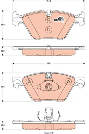 Brake Pad Set, Disc Brake GDB1882 - TRW