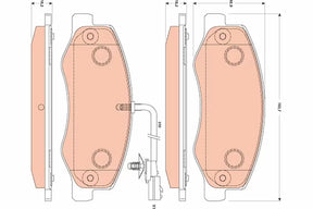Brake Pad Set, Disc Brake GDB1885 - TRW