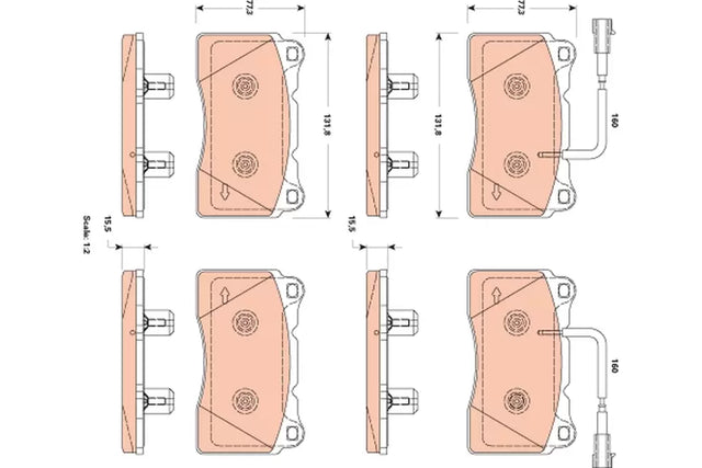 Brake Pad Set, Disc Brake GDB1888 - TRW