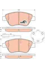 Brake Pad Set, Disc Brake GDB1891 - TRW - Brake Pads - TRW