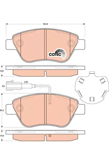 Brake Pad Set, Disc Brake GDB1891 - TRW