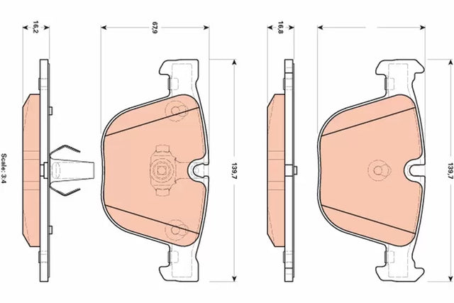 Brake Pad Set, Disc Brake GDB1892 - TRW