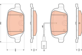 Brake Pad Set, Disc Brake GDB1894 - TRW