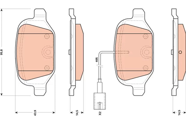 Brake Pad Set, Disc Brake GDB1894 - TRW