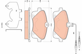 Brake Pad Set, Disc Brake GDB1895 - TRW