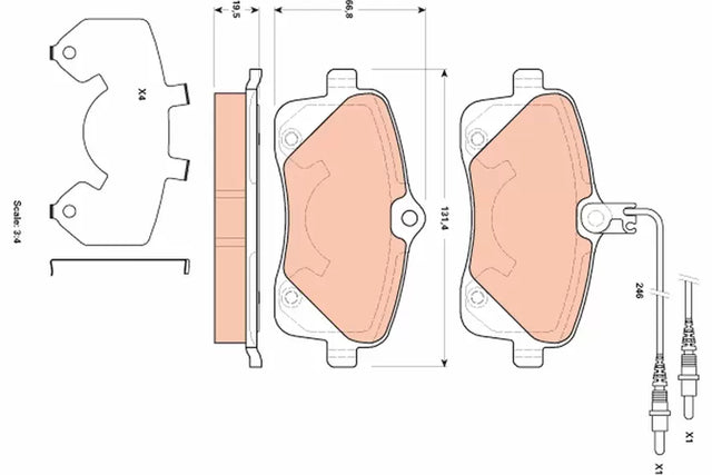 Brake Pad Set, Disc Brake GDB1895 - TRW