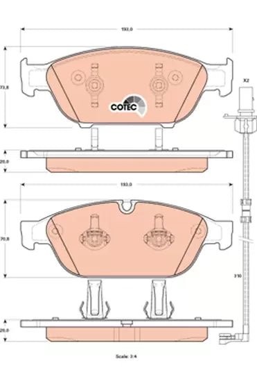 Brake Pad Set, Disc Brake GDB1897 - TRW