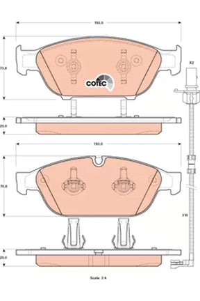 Brake Pad Set, Disc Brake GDB1897 - TRW