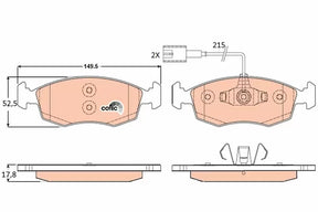 Brake Pad Set, Disc Brake GDB1900 - TRW