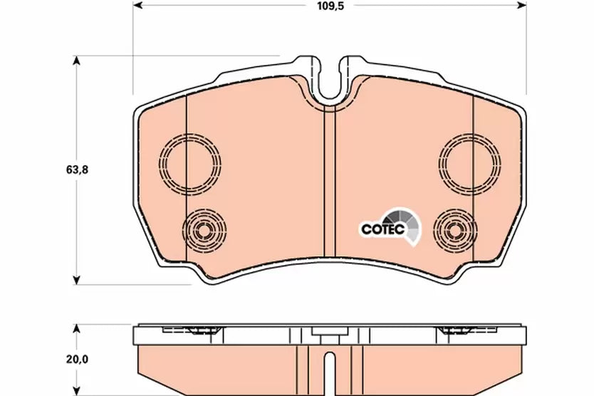 Brake Pad Set, Disc Brake GDB1901 - TRW
