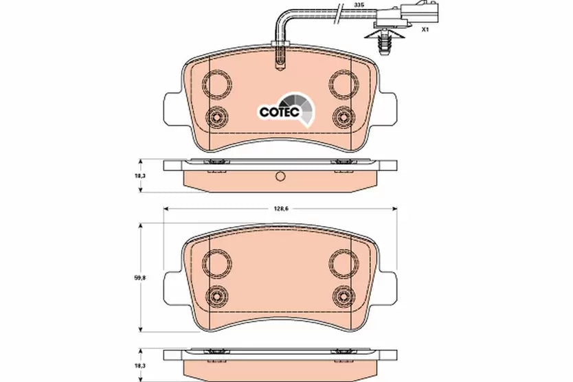 Brake Pad Set, Disc Brake GDB1903 - TRW