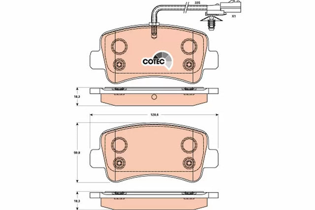 Brake Pad Set, Disc Brake GDB1903 - TRW