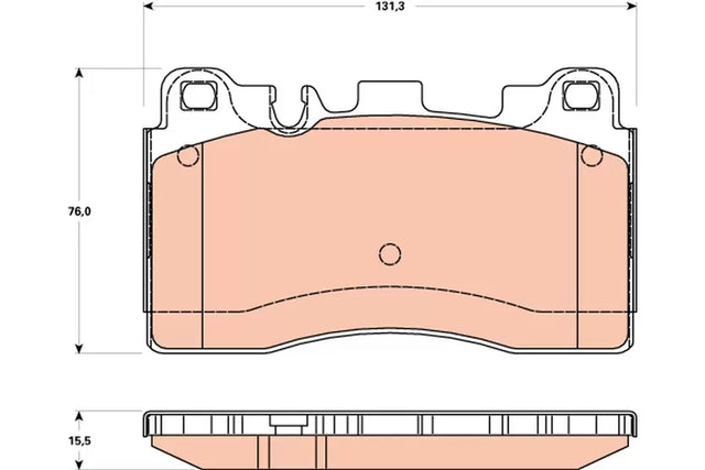 Brake Pad Set, Disc Brake GDB1906 - TRW
